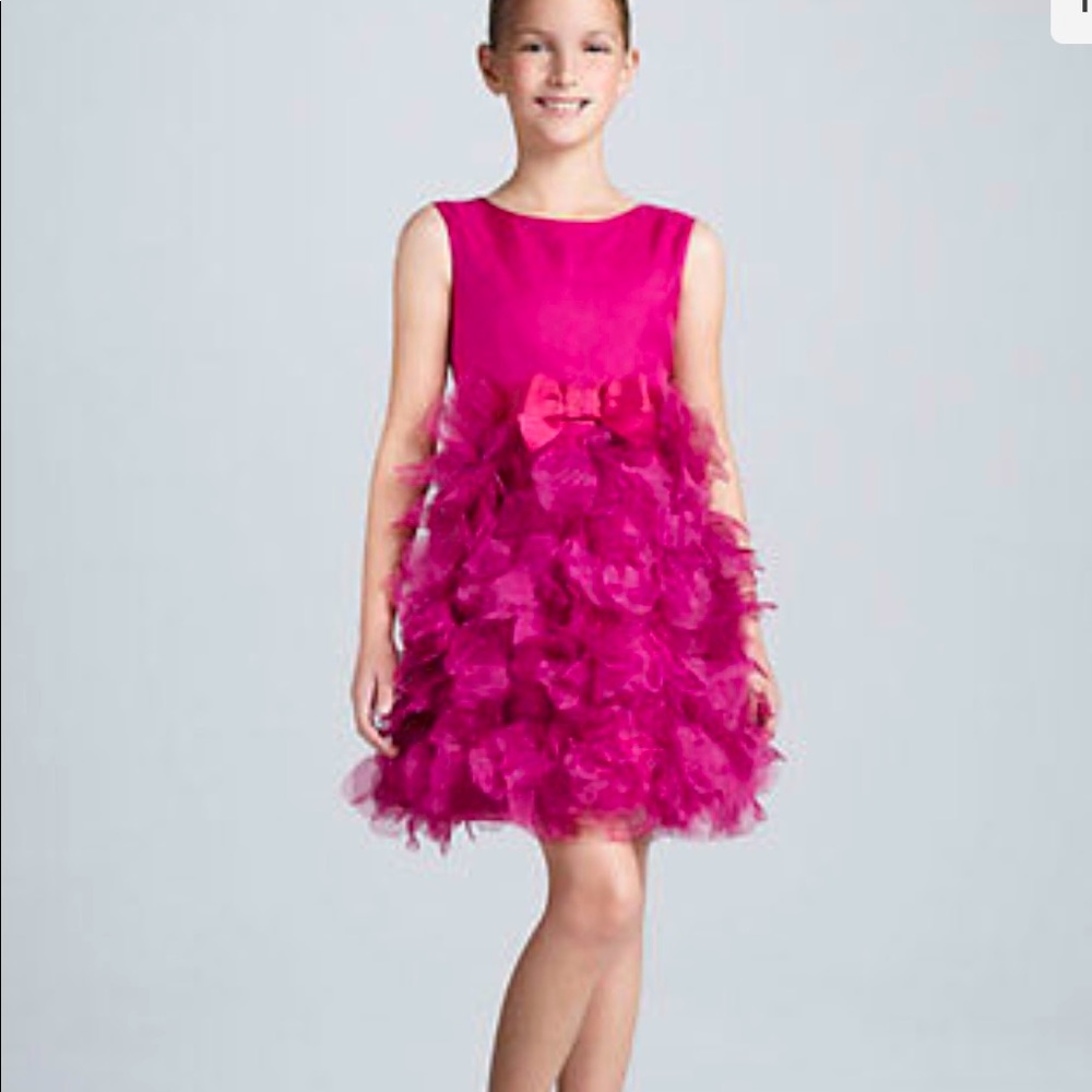 Marchesa Neiman Marcus + Target Girls Fuchsia Pink Petal Skirt Dress